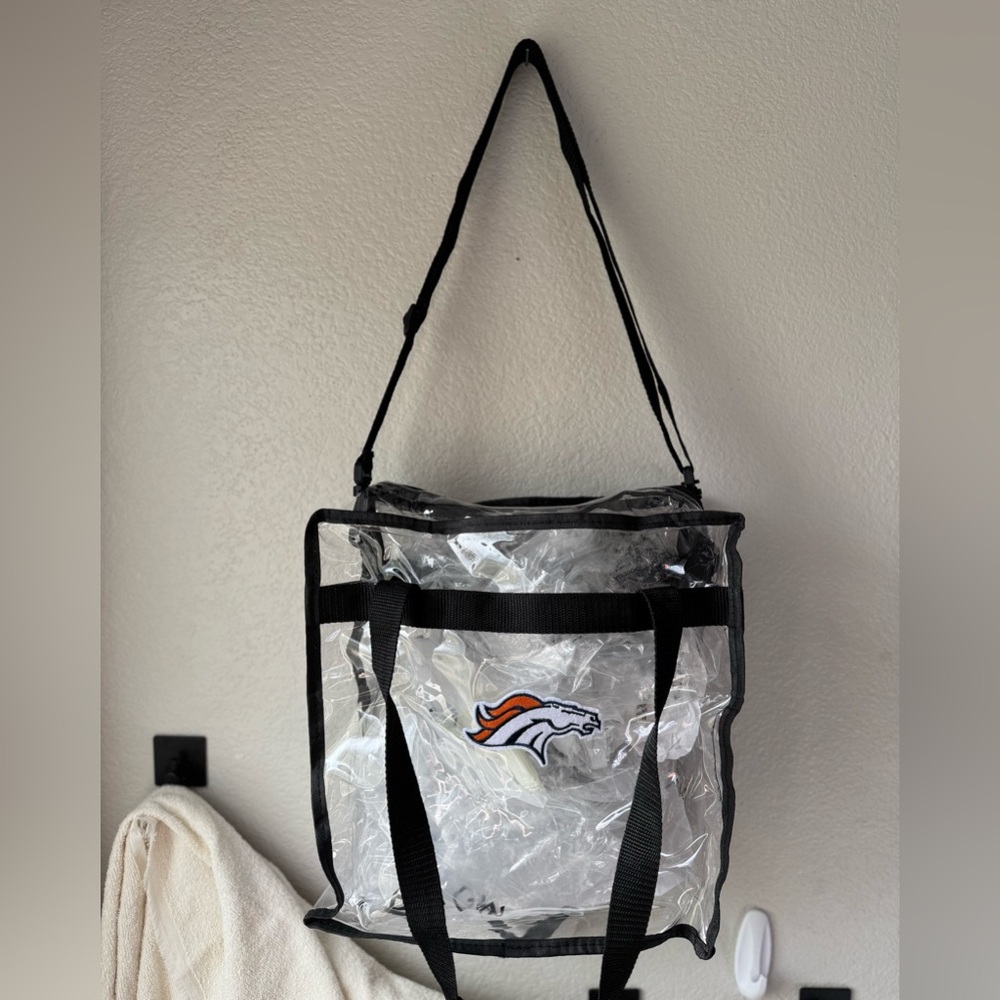 Denver Broncos Purse Tote Bag, Diaper Bag, Stadium Bag Clear